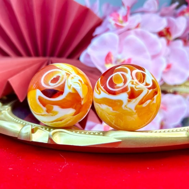 【正品保障】K001满含量手球金绞黄大尺寸大气时尚饰品（多样性发一）