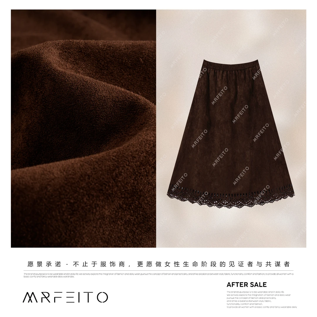 MRFEITO菲爷驾到【奥黛丽日记】老钱风下摆镂空裙子H3Q02Q33421