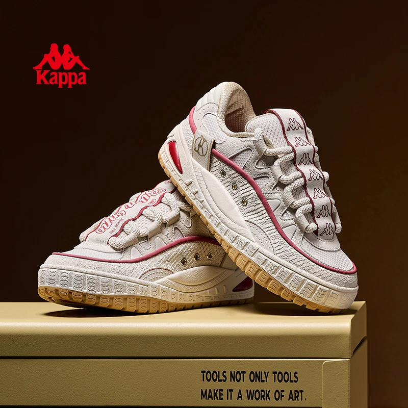 Kappa/卡帕厚底面包鞋男女时尚板鞋休闲百搭运动潮鞋子K0FW5CC95P