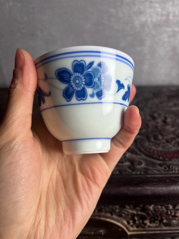 青花滑石子主人品茗杯