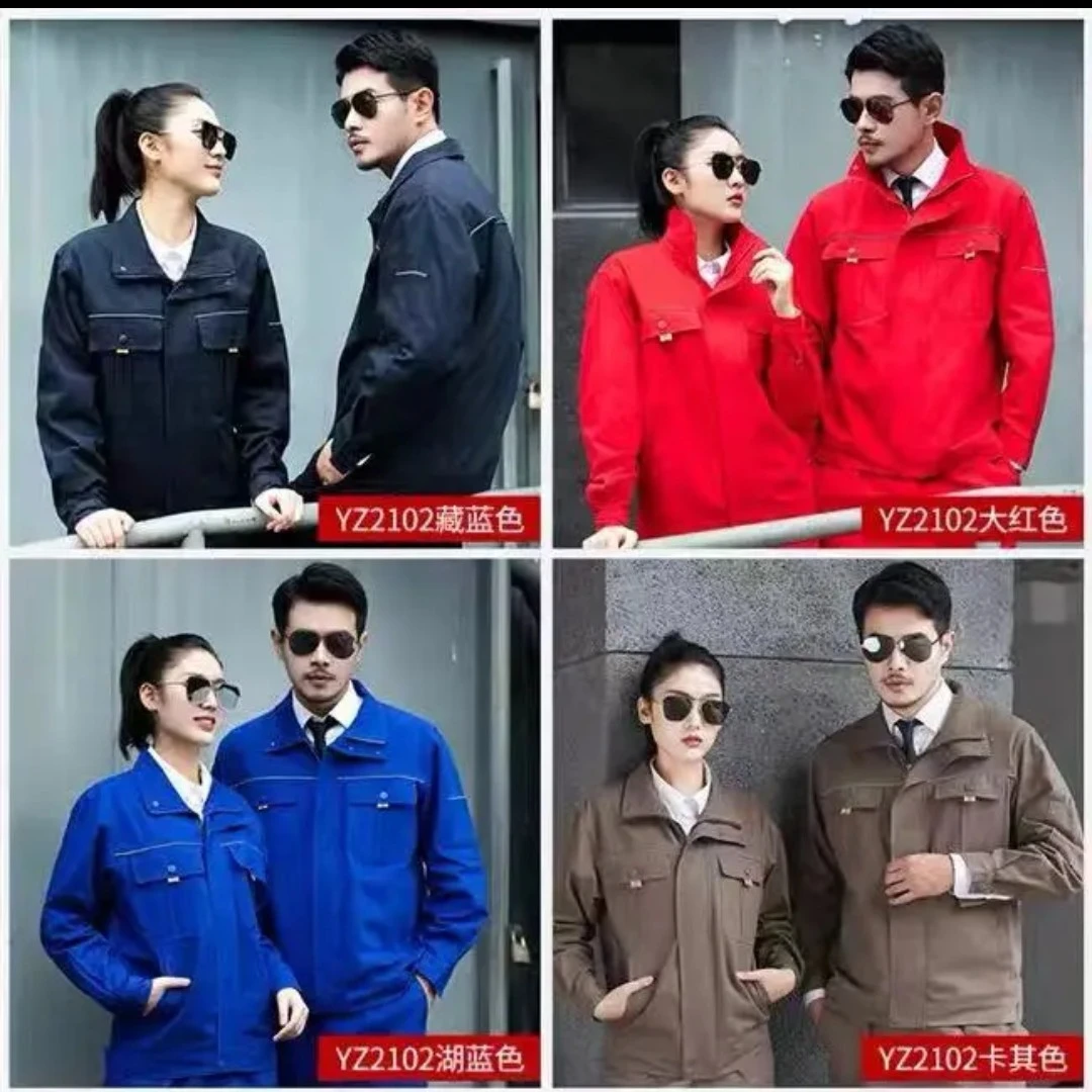 全棉立领耐磨加厚工作服男