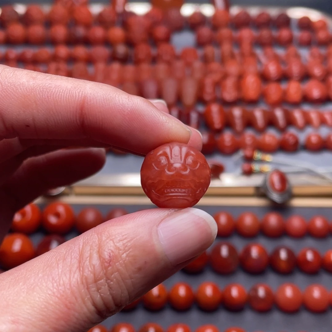 南红玛瑙未镶嵌其他W15➕保山辣椒红貔貅珠