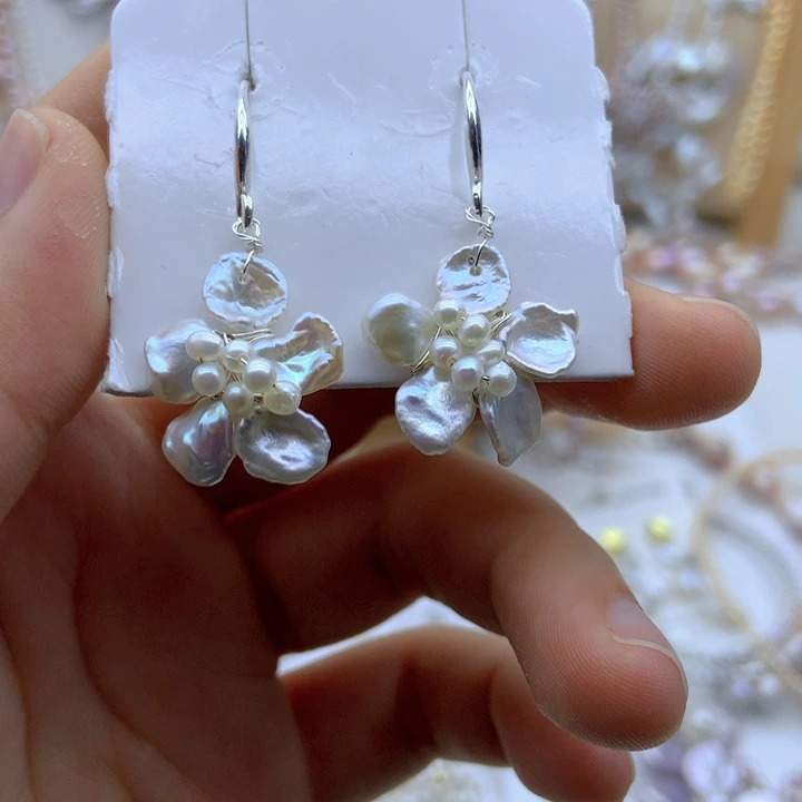 淡水珍珠银S925镶嵌颈饰