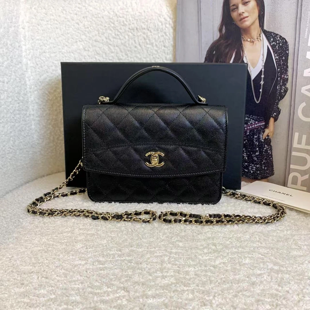 99新 Chanel/香奈儿 壹臻/25c黑金新款双肩包 71772063