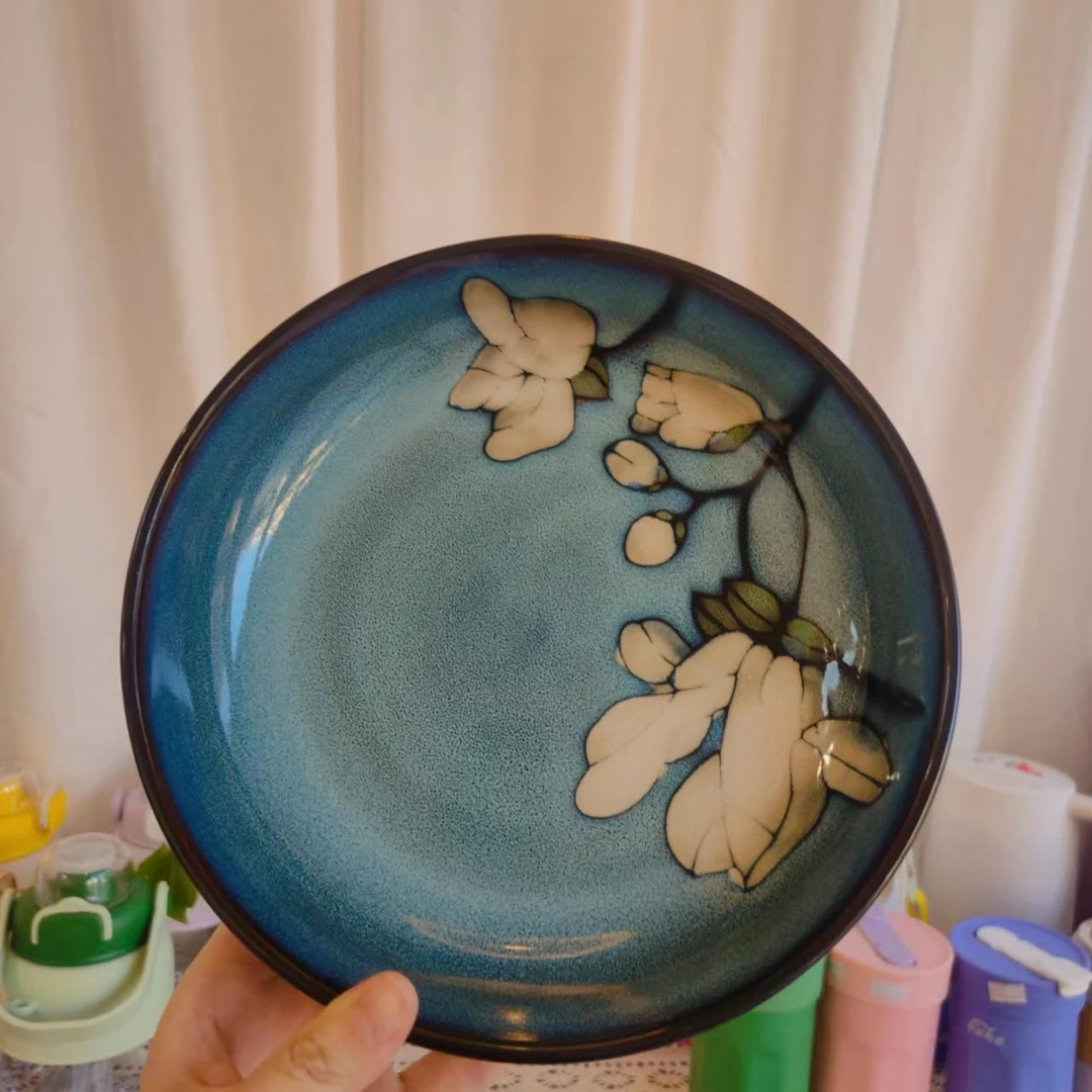 利利家玉兰花8.5英寸深盘一只活动价