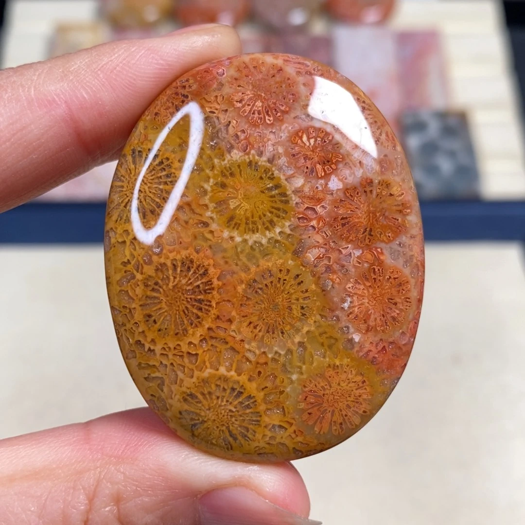 硅化玉未镶嵌吊坠太阳花