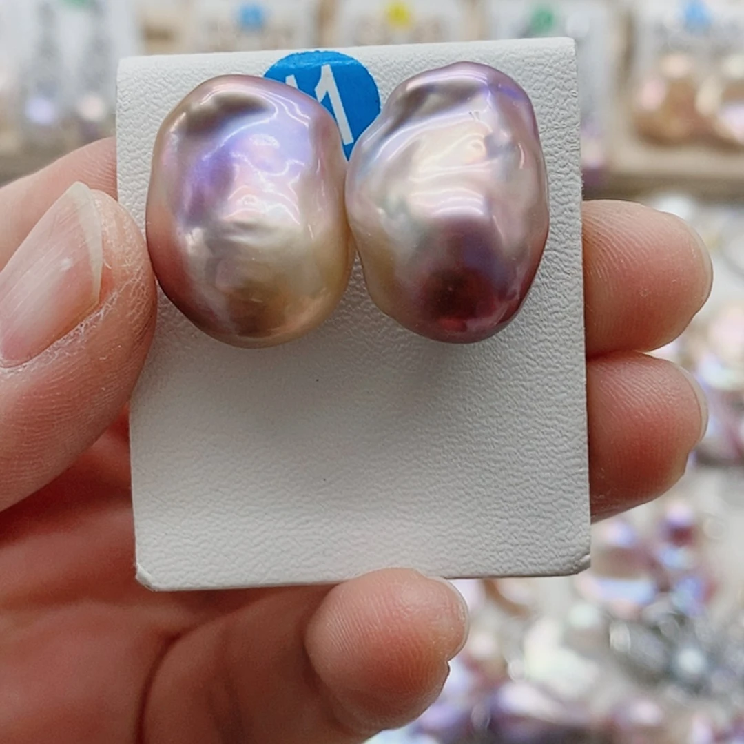 【闪购商品】淡水珍珠耳饰银S925镶嵌