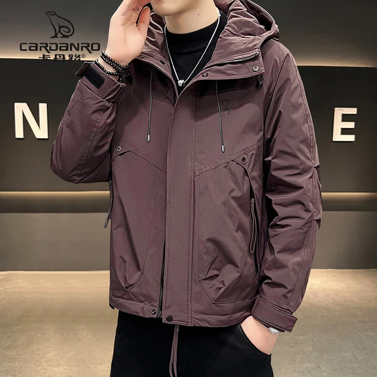 卡丹路夹克男装潮流四季流行外套秋季加厚春秋棉衣秋冬保暖中长款