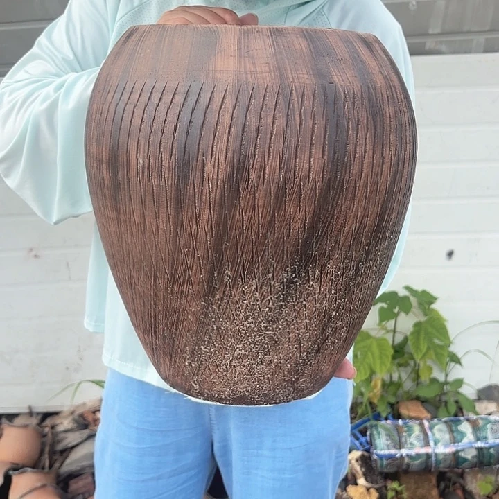 紫砂茶碗柴烧蛋壳孤品福利口径21*30