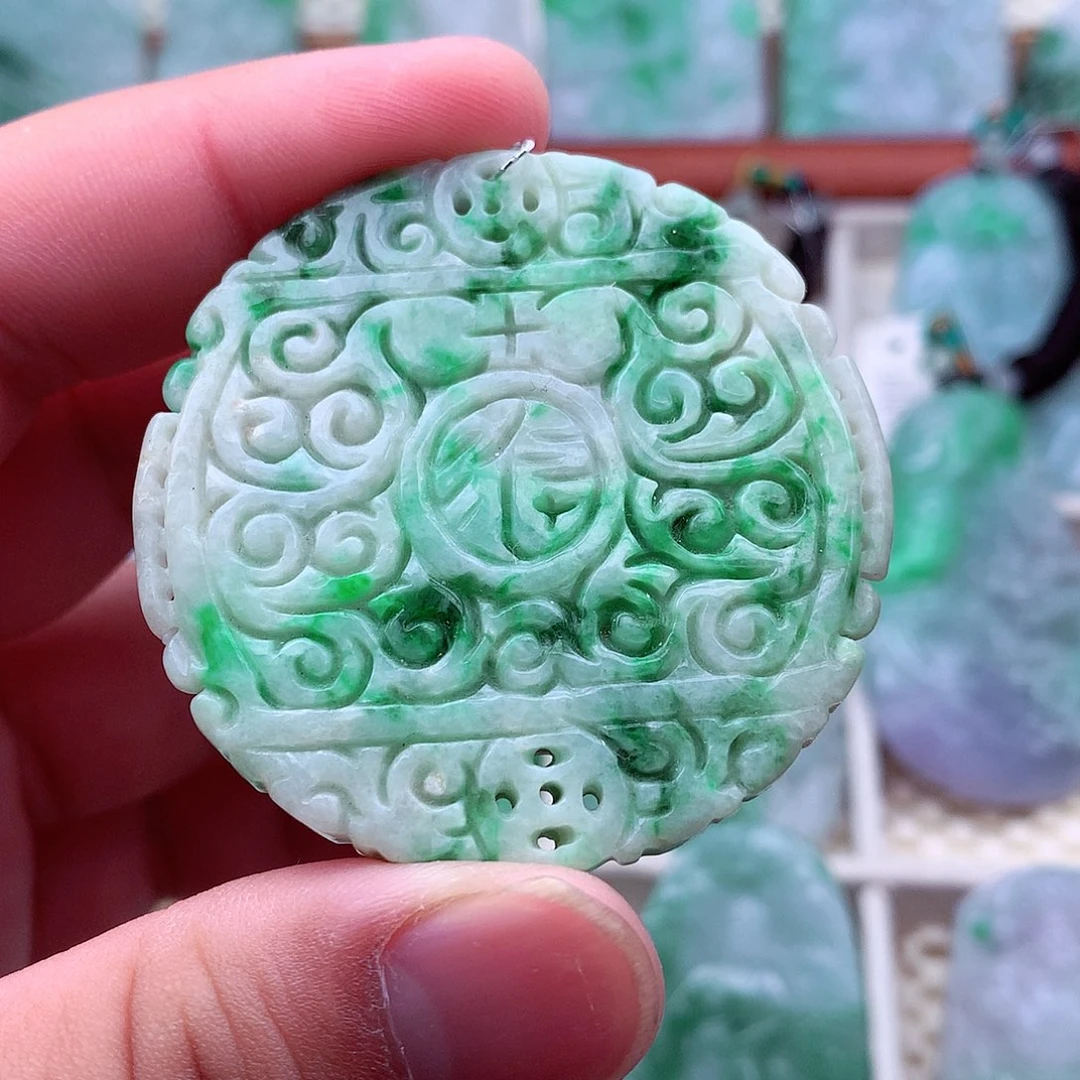 翡翠未镶嵌吊坠(不含链)