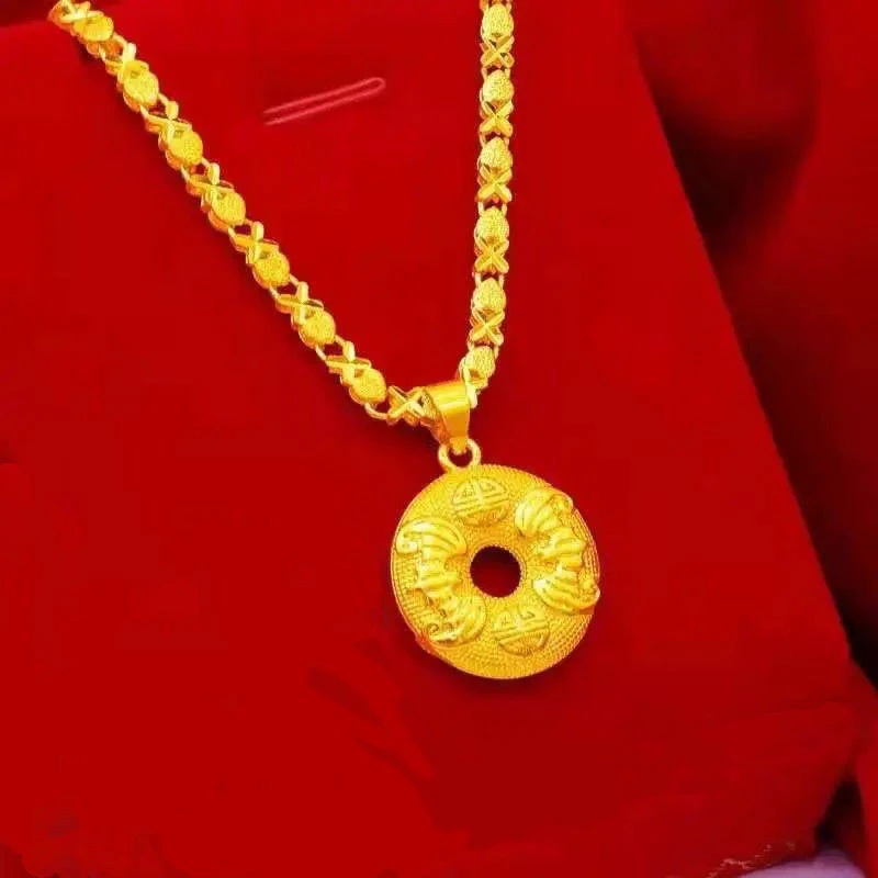 合金项链 平安扣项坠 2025最新款潮流高级感高档正品合金爆款