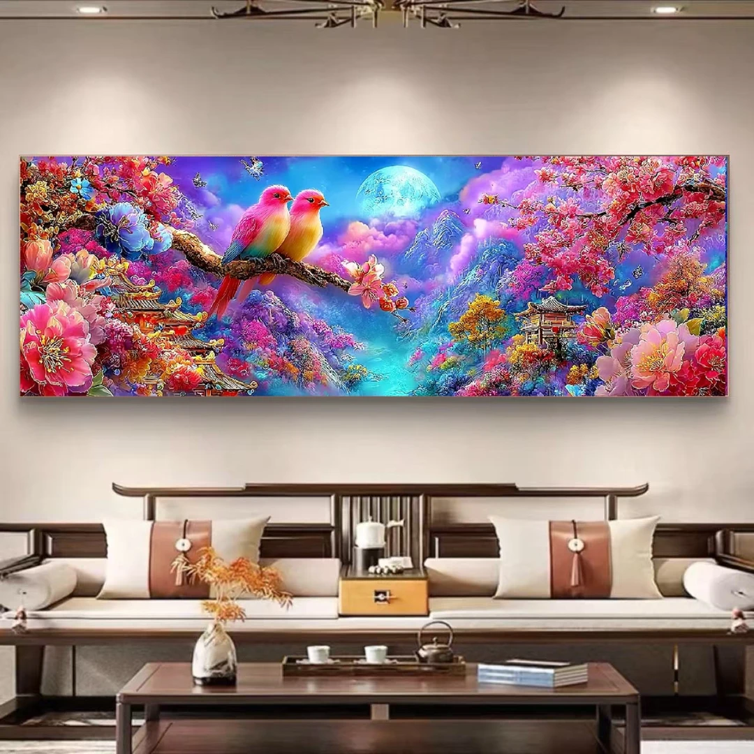 定制十字绣 原创版权花月传奇中格250*80没绣的f2394