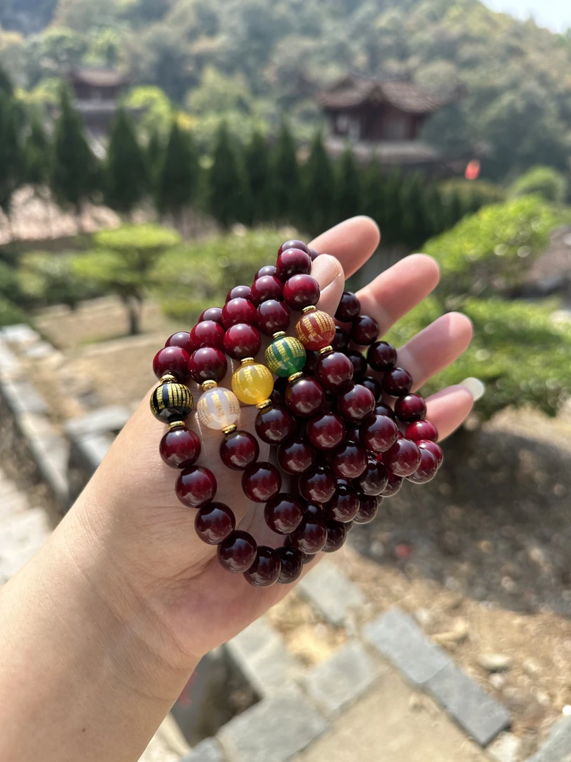 正宗帝王血龙木溏心老料五行般若心经男女开慧手串