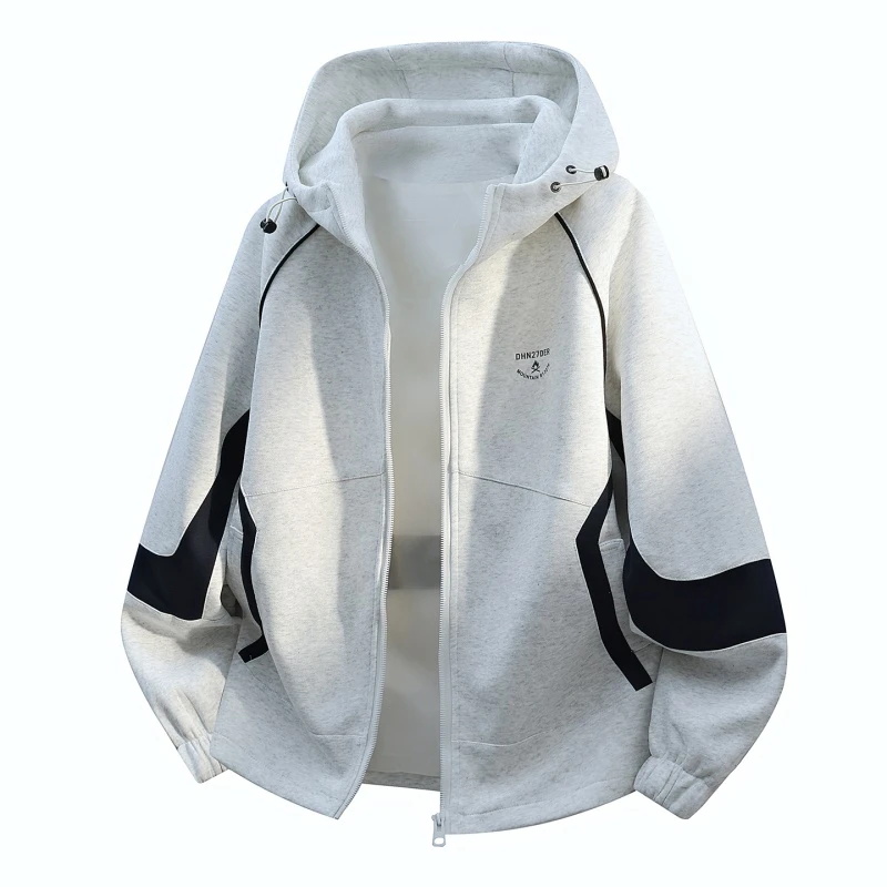 春秋季连帽外套男孩青少年潮流帅气百搭夹克初中高中学生大童褂子