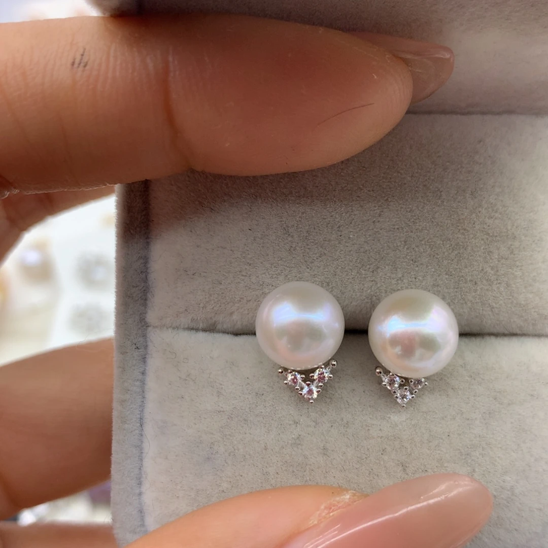 ✩***✩银S925镶嵌耳饰淡水珍珠