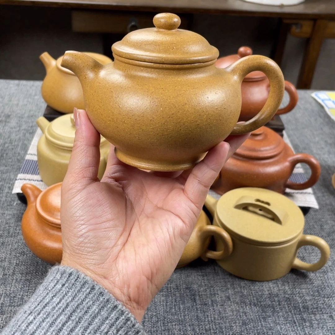 紫砂茶壶黄金段掇只全手30目270