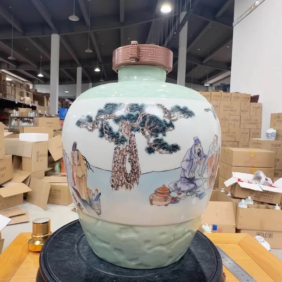 10斤装八仙酒坛2个，需要刻字，机雕费已收