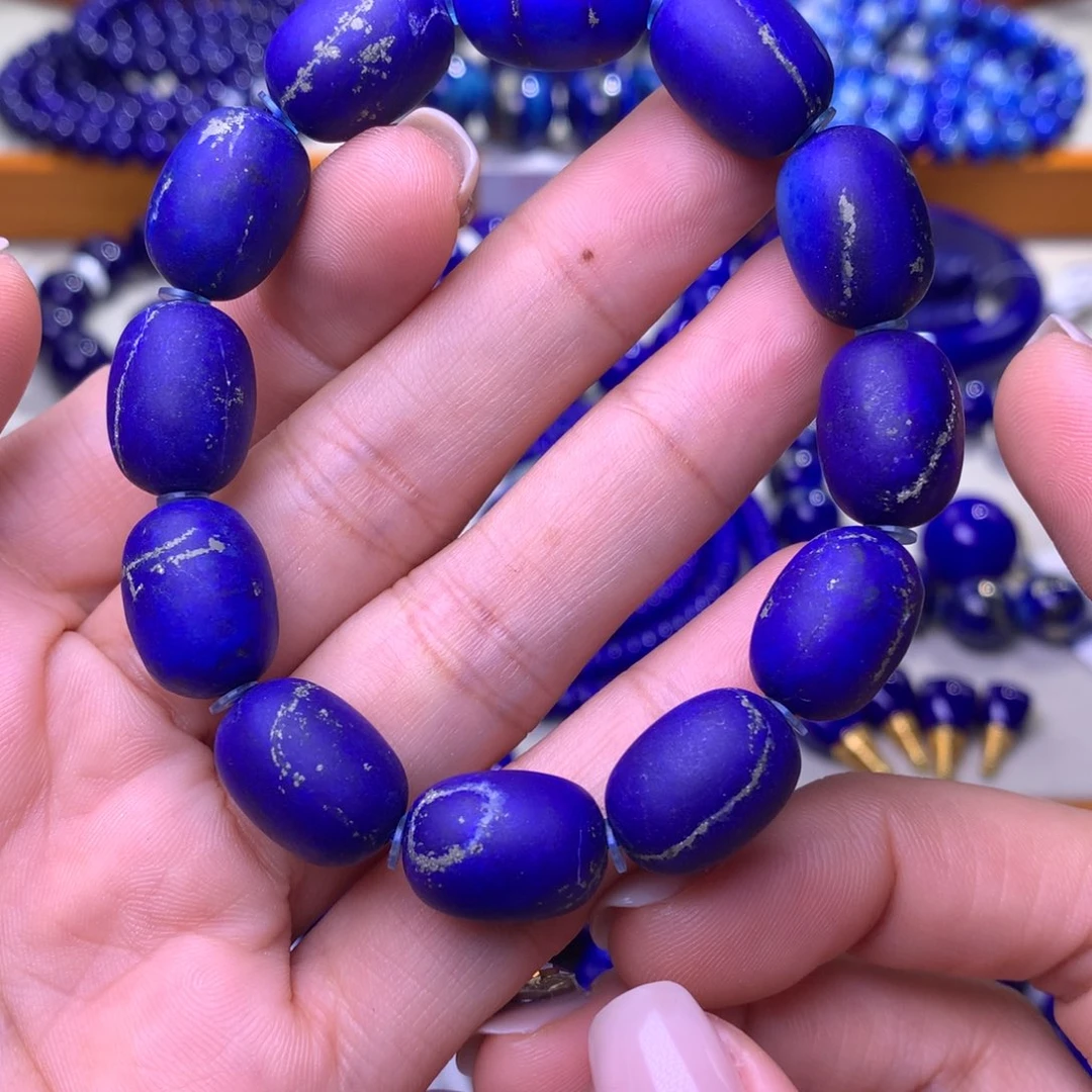 青金石未镶嵌手串12mm