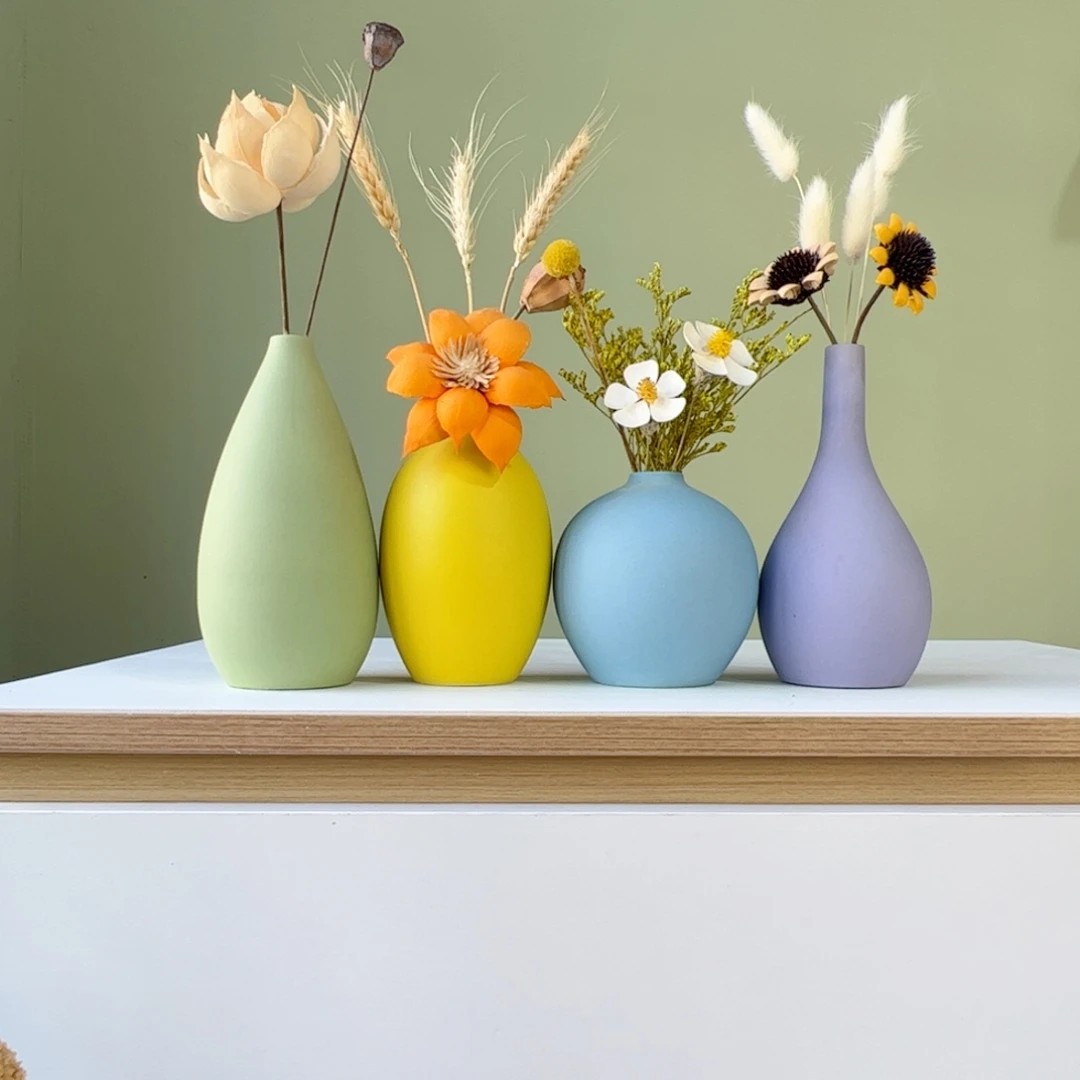 陶瓷花瓶陶瓷花瓶带花高度20-30厘米左右