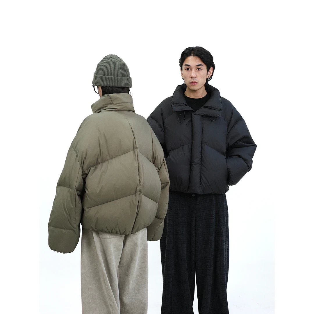 TRIFFER25AW立领龟背轮廓羽绒服高填充90白鸭绒男女款