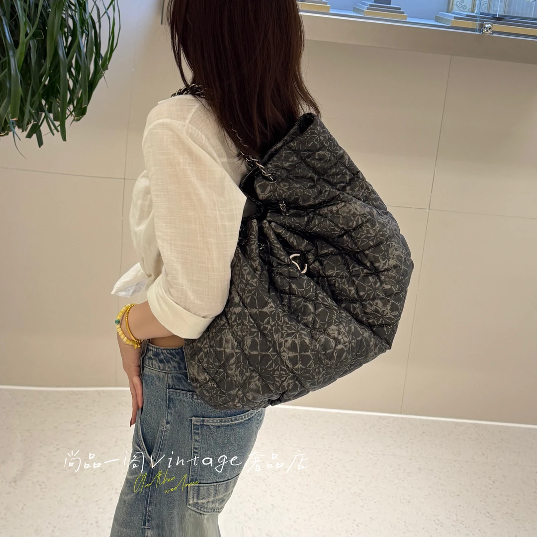 95新 Chanel/香奈儿 尚品一阁/帆布大包单肩包