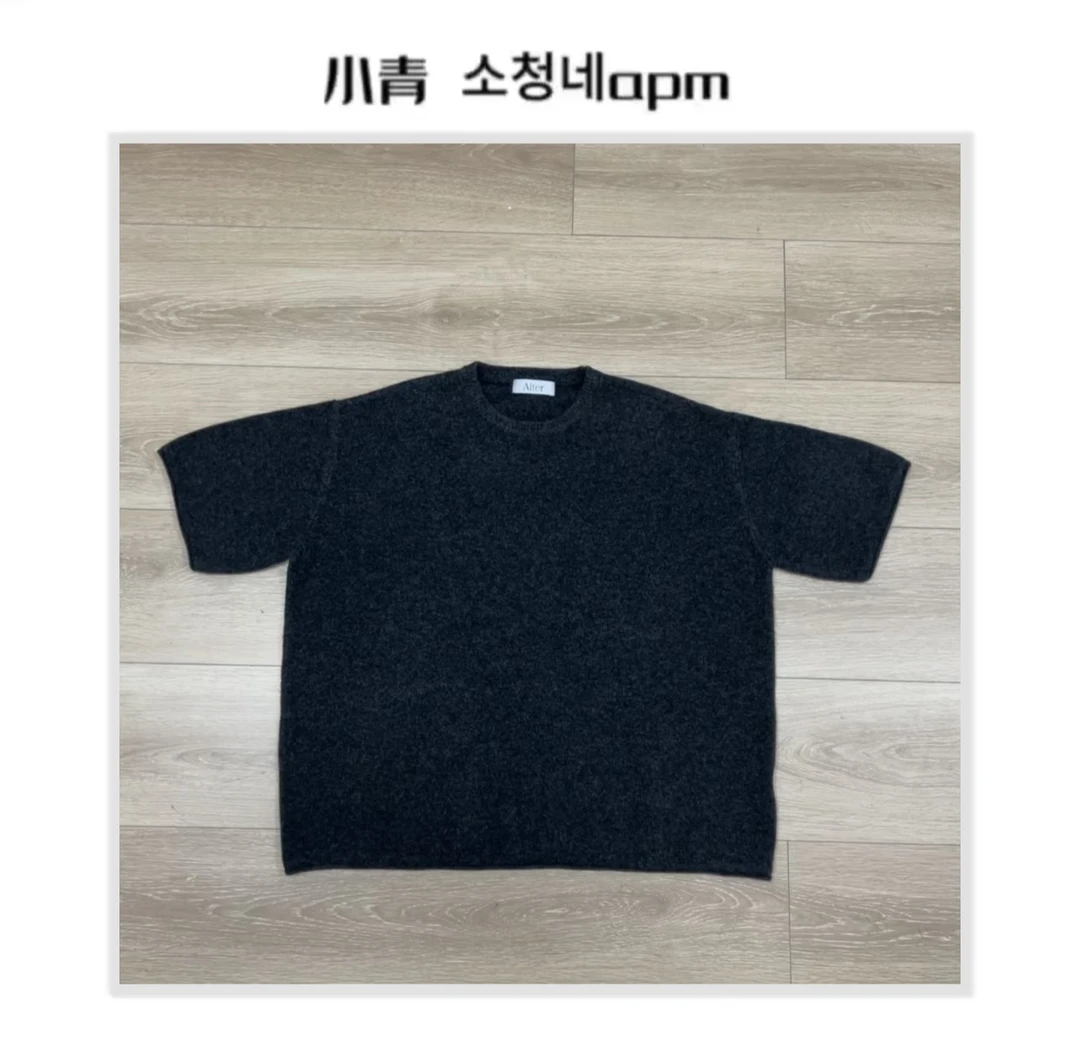 韩国东大门 AIT/纯色毛针织衫厚款短袖