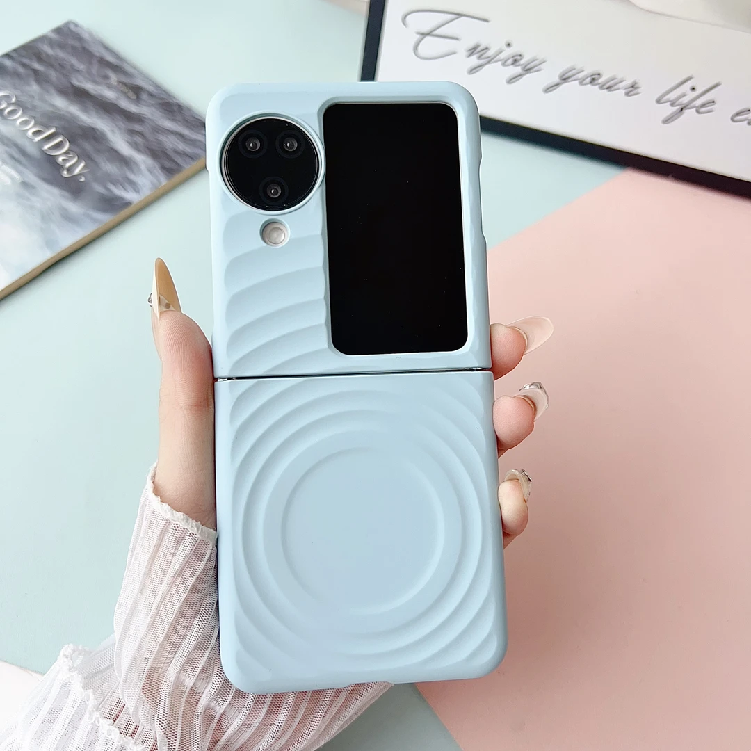 适用oppofindn3flip手机壳新款多巴胺波漾磁吸创意高级极简风防摔