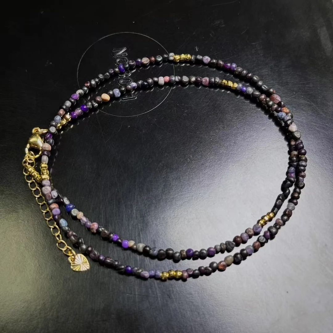 老四精选 舒俱来南非老料老油紫米珠项链 多样性发其一