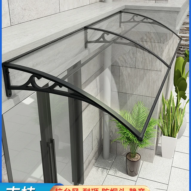 室外铝合金雨棚窗雨棚屋檐阳台空调棚门头Pc耐力板雨棚