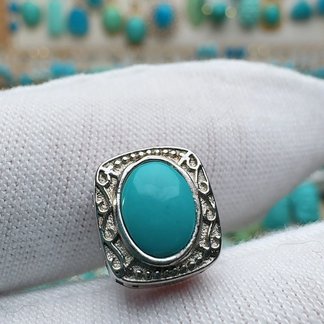 绿松石银S925镶嵌配饰