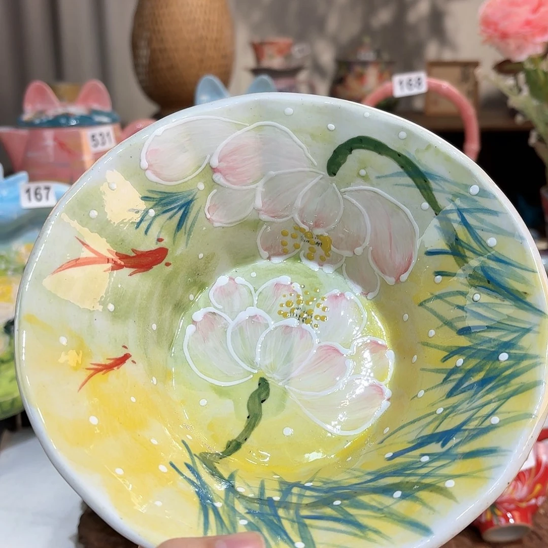 景德镇手绘高温釉下彩陶瓷茶具