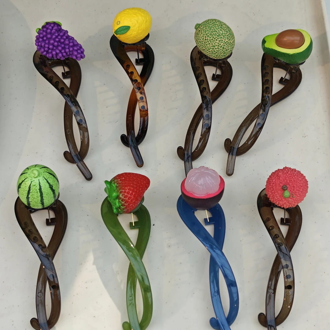 水果扭扭夹盘发夹