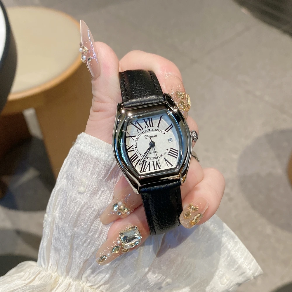 DINIMI复古酒桶形气质时尚腕表 高端轻奢女表 77130