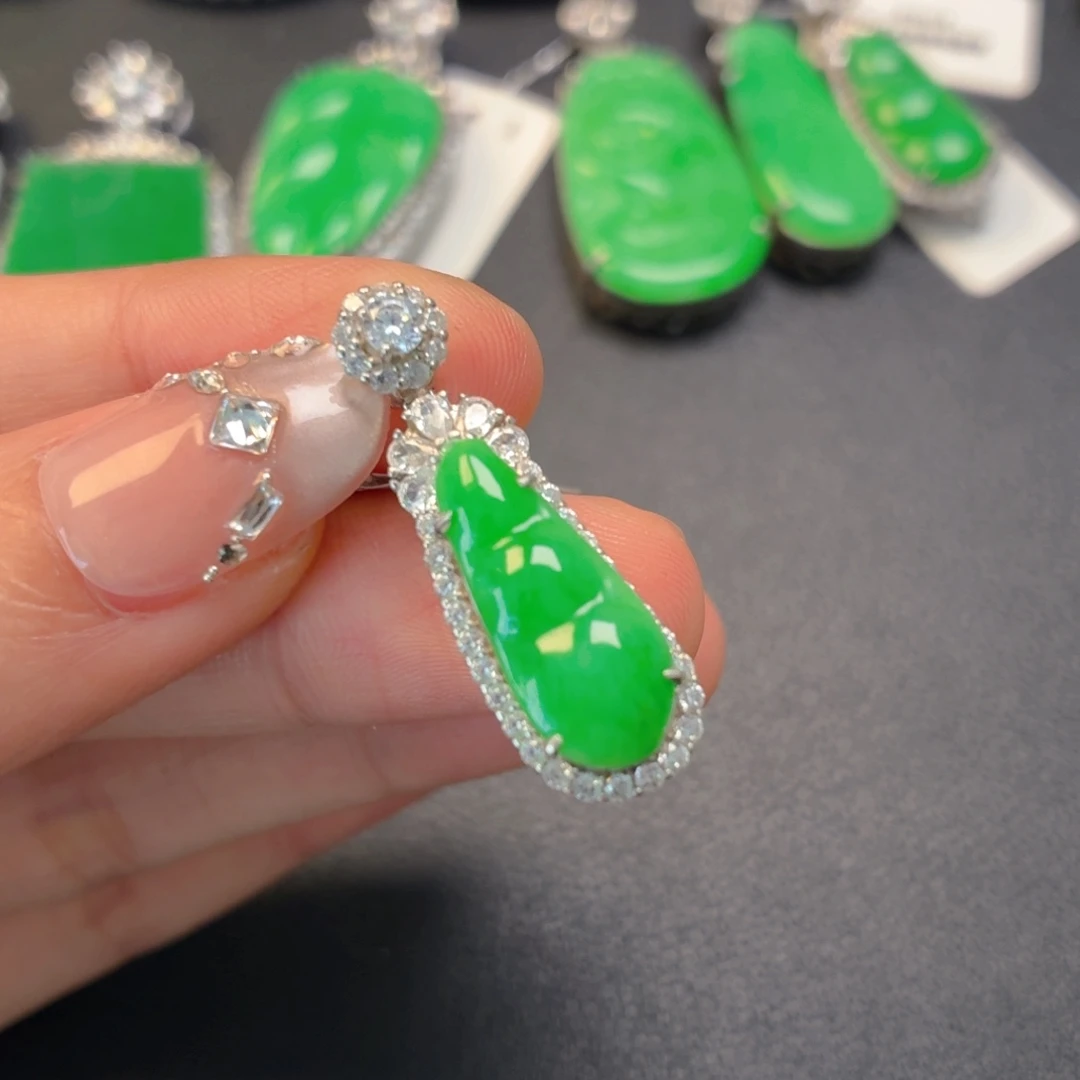 翡翠银S925镶嵌颈饰