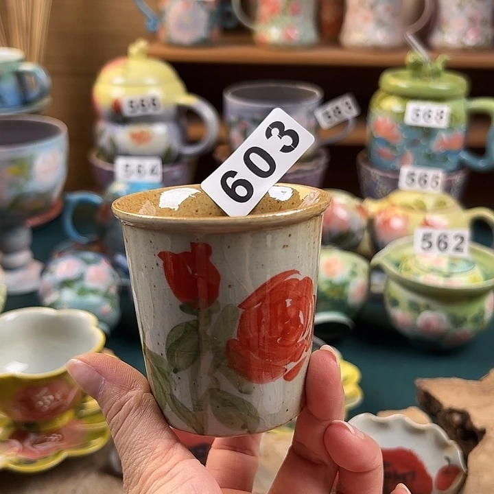 杯景德镇陶瓷手绘作品603