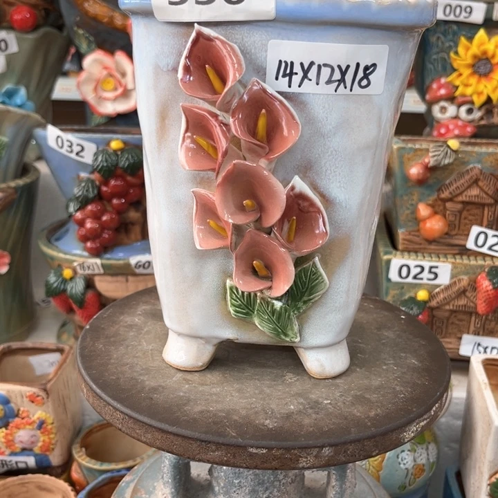 紫砂花盆粗陶材质多肉花盆