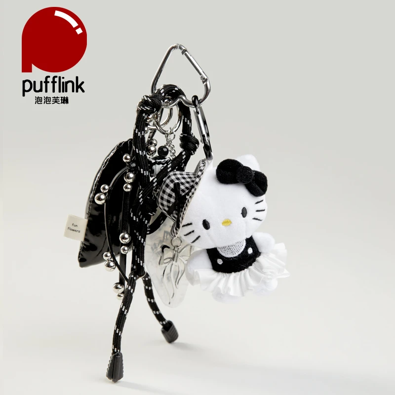 INS风超萌高颜值KT猫公仔包挂毛绒玩偶钥匙扣包挂手机挂件