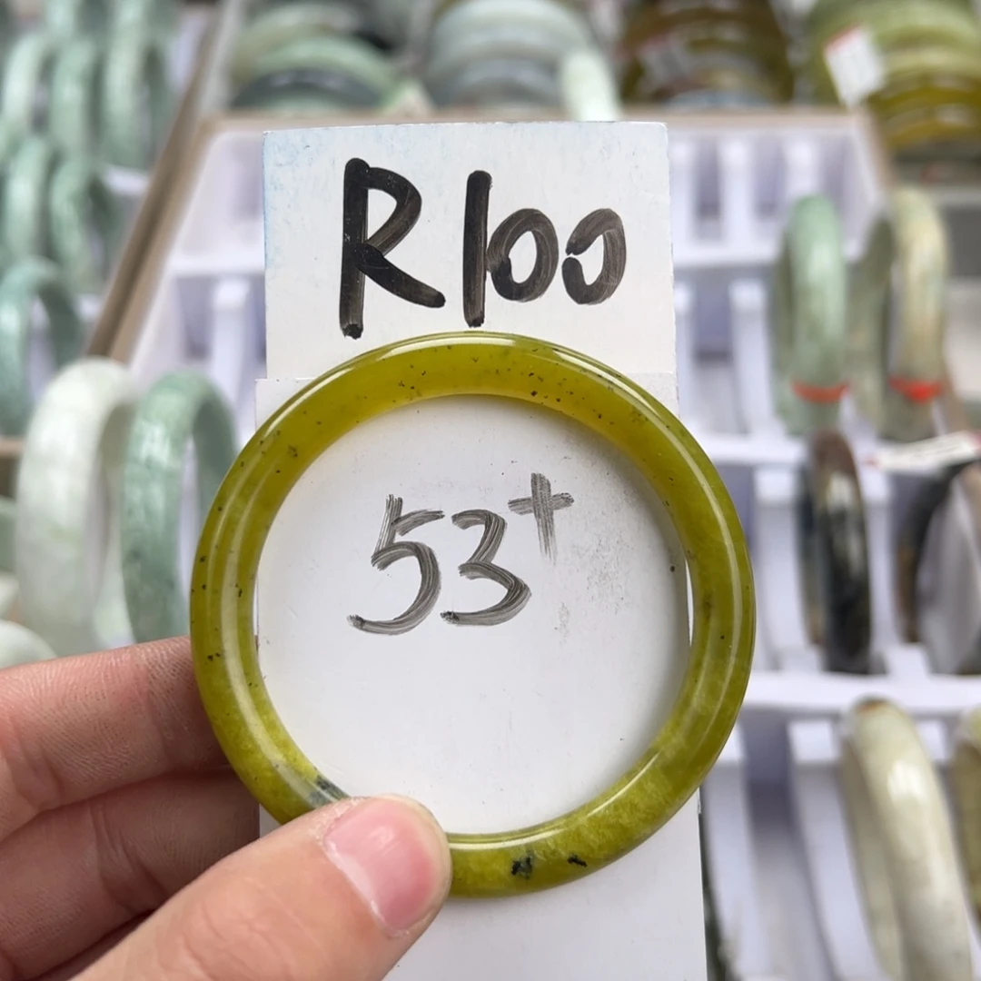 岫玉手镯未镶嵌天然岫玉微瑕