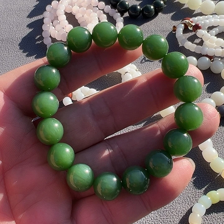 和田玉（碧玉）未镶嵌手串