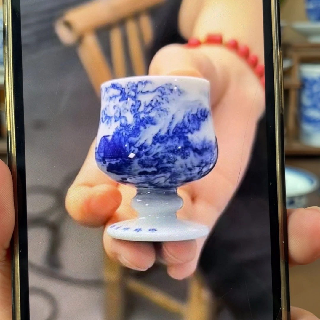 坐***时景德镇陶瓷手工手绘