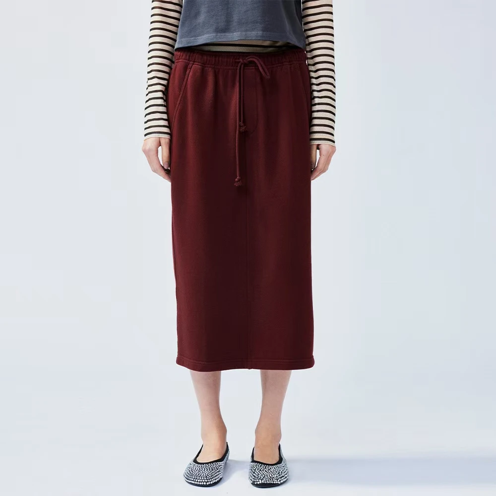 UOOYAA/乌丫2025春季新款安可拉红中长卫裙1299