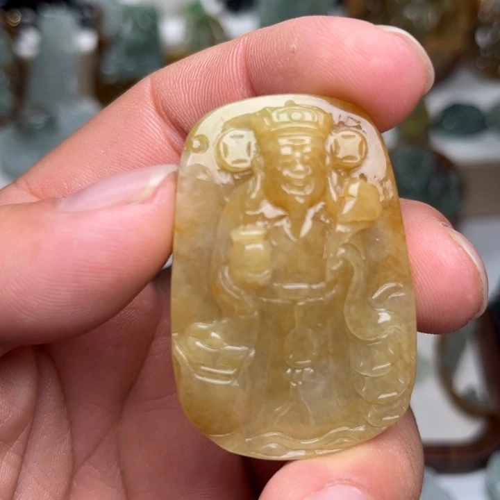 颈饰未镶嵌翡翠财神