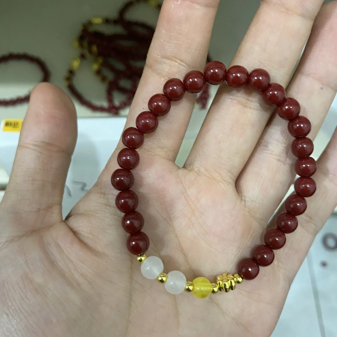 含辰砂工艺品6mm朱砂女生本命年礼物精致百搭216