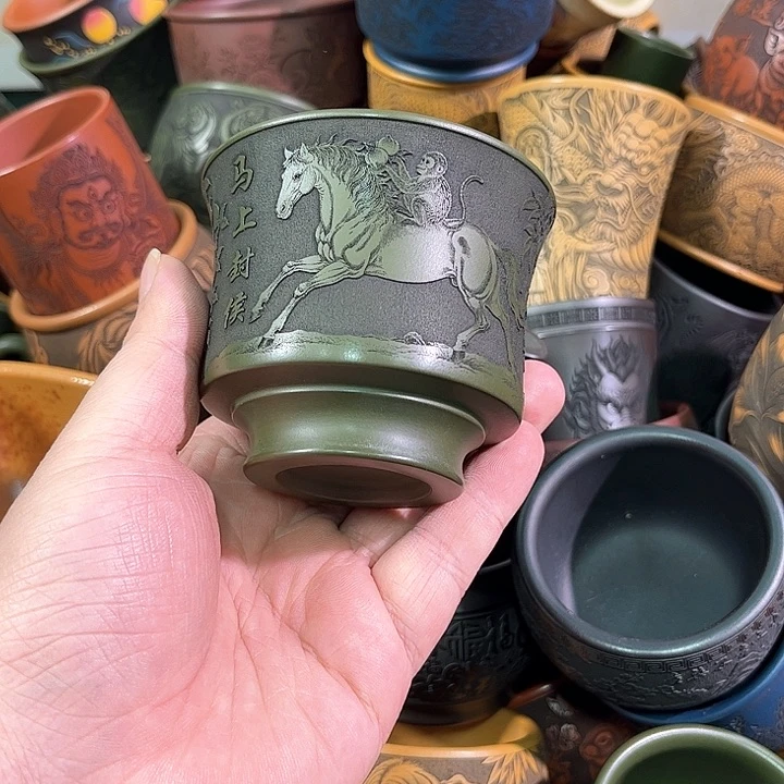 茶杯紫砂全手工紫砂主任杯