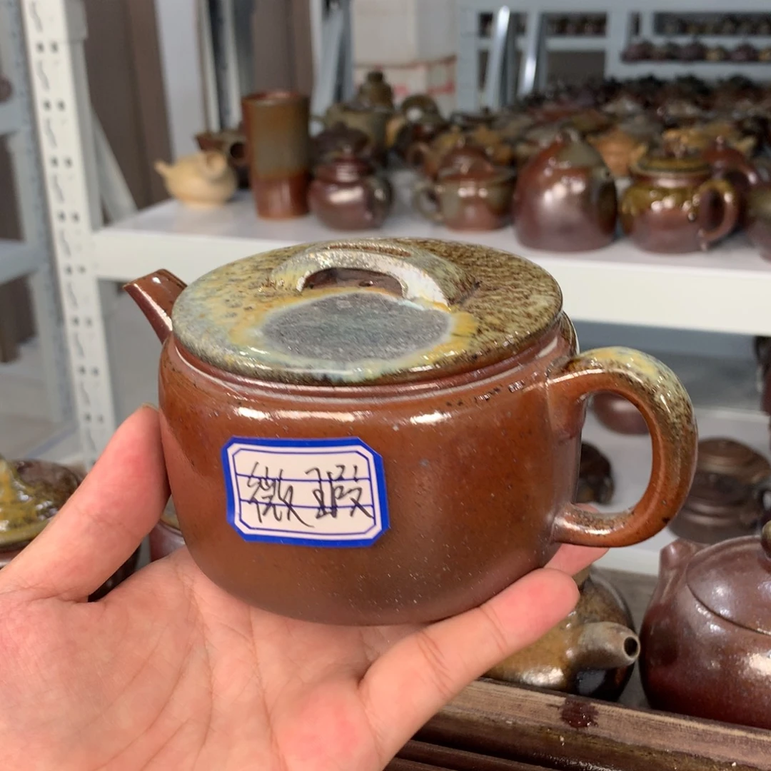 茶壶紫砂纯自然柴烧