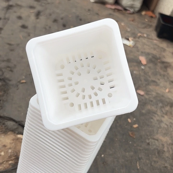 9公分白方盆12个