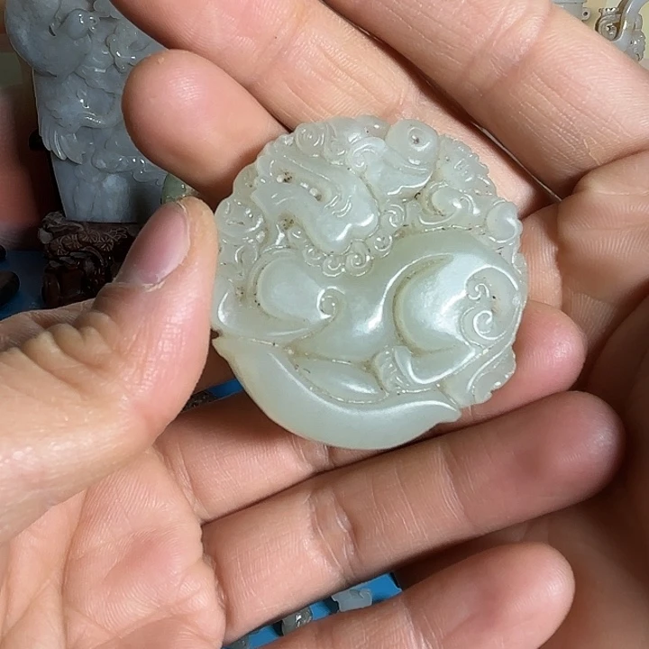 和田玉未镶嵌挂件