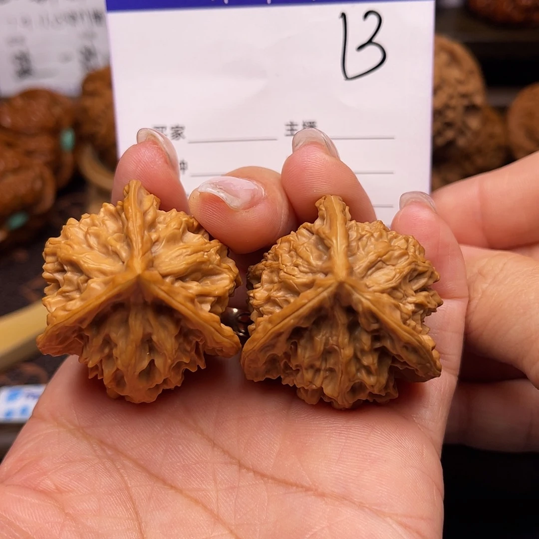 桃核吊坠盘山三棱38