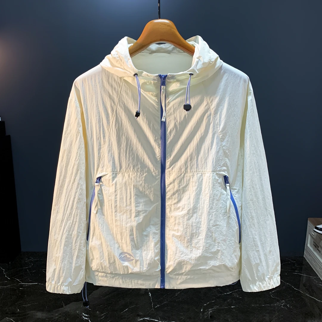 秋季新款潮牌男士超薄网眼防晒衣外套休闲户外抗紫外线透气夹克男