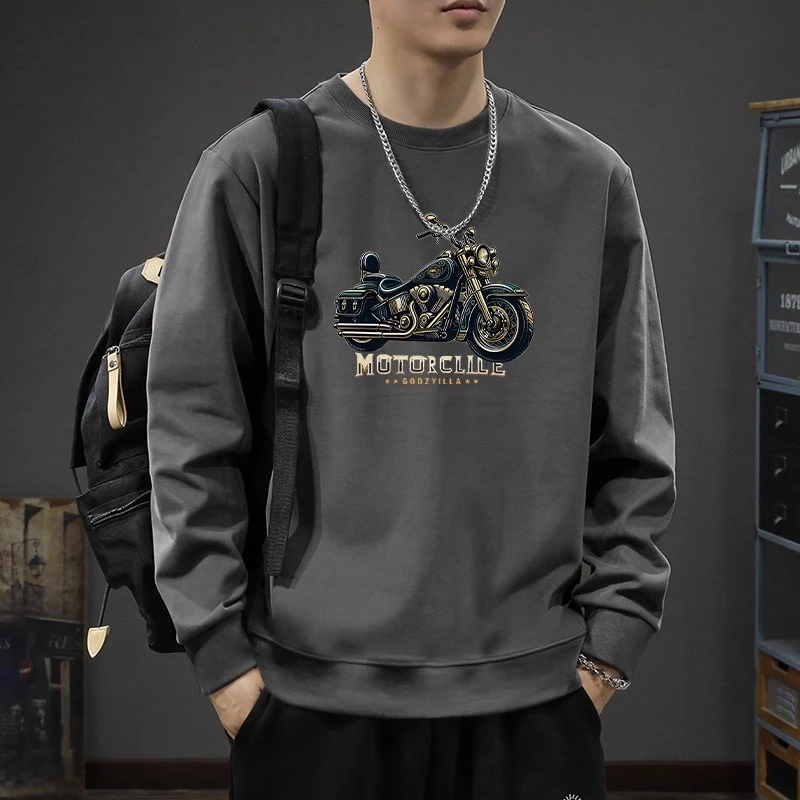 仓石一树秋冬季潮牌印花圆领卫衣男士2025新款百搭休闲情侣装上衣